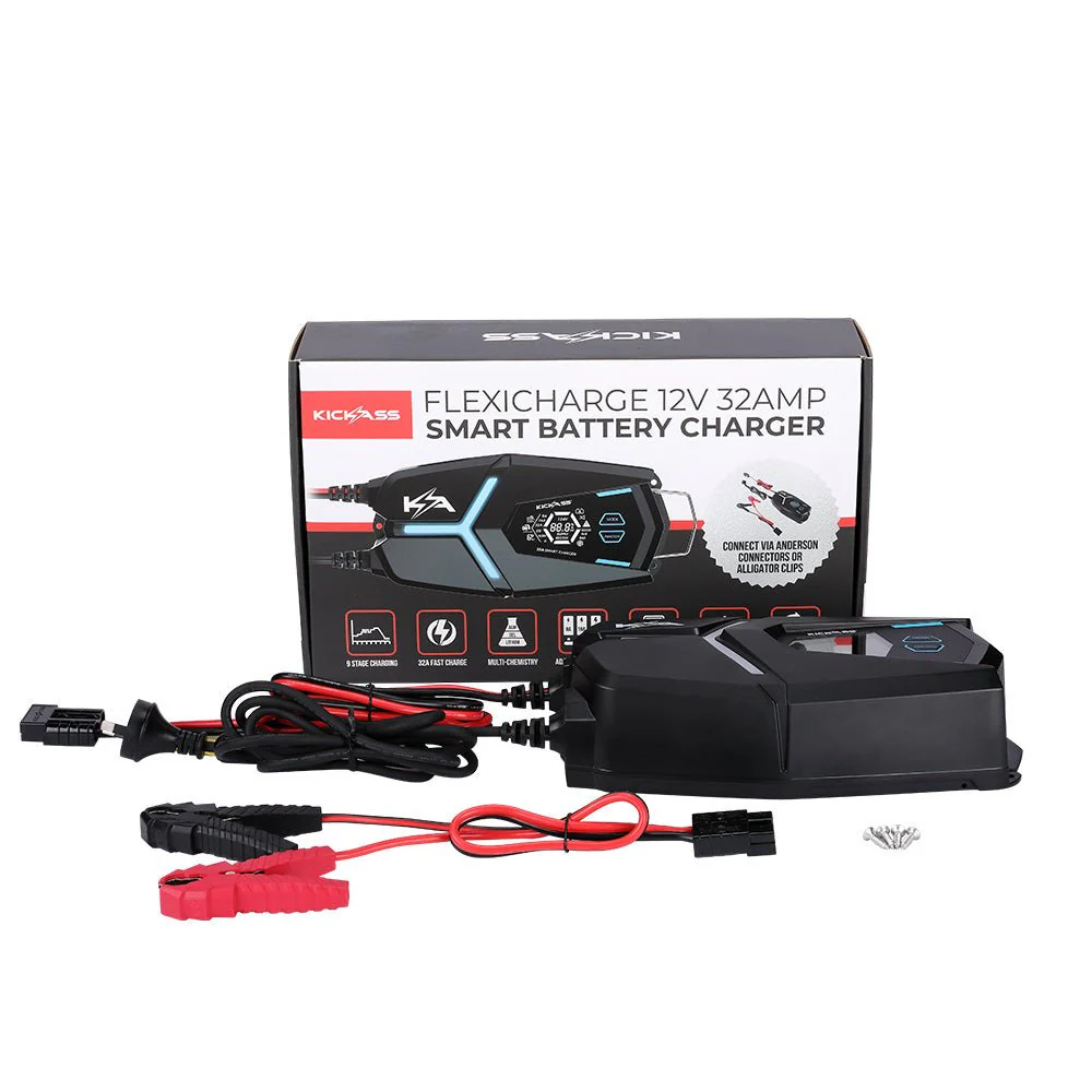 KickAss Flexicharge 12V 32A ACDC Smart Battery Charger For Lead Acid, AGM & Lithium Batteries - Image 8