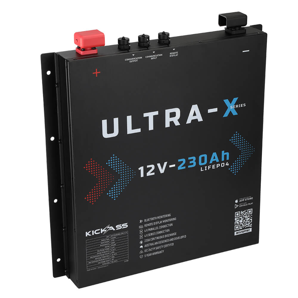 KickAss Smart 12V 230Ah Ultra-X Lithium Slimline Deep Cycle Battery LiFePO4 - Image 10